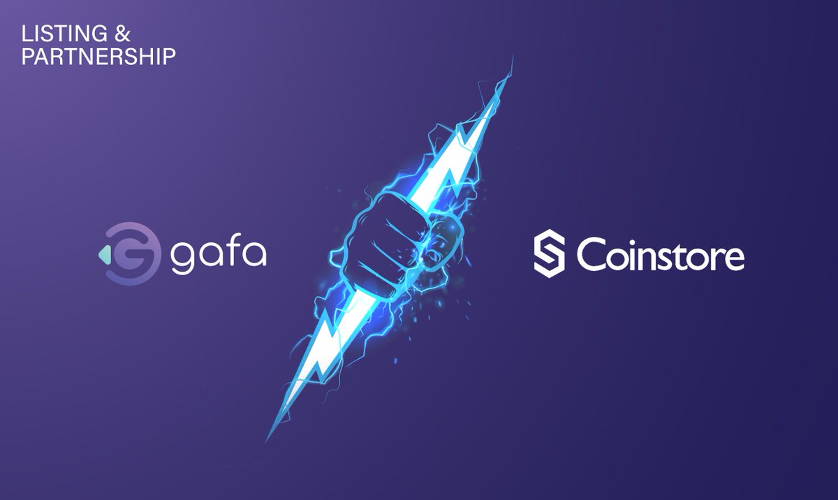 gafaExperience's tweet photo. We are happy to announce our next centralized exchange listing and long-term partnership with @CoinstoreExc
Stay Tuned for another surprise in the next few hours!
#gafa #gafala #gafatoken https://t.co/Bss9gYnPt1