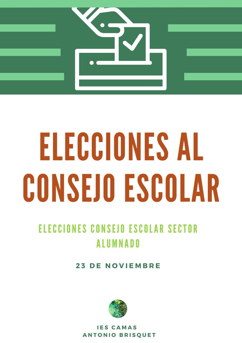 iescamas's tweet photo. 📣 Continuamos con las elecciones al  #consejoescolar hoy toca al alumnado ejercer su derecho a voto 🗳 #iescamas https://t.co/DuDmPLuLbp