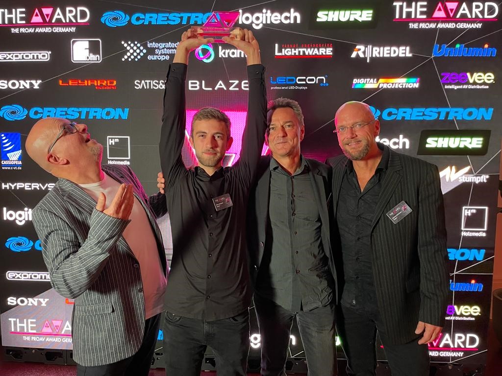 FohhnAudioAG's tweet photo. Thanks! The AVard in the category "Most Sustainable Product" goes to Fohhn 😀🏆 
Yesterday in Hamburg, our team received the trophy, which is now on its way to South Germany. Of course by train 🚂

#theavard #fohhn #theavard22 #sustainability #awardwinning https://t.co/Vb0KUUrUwe