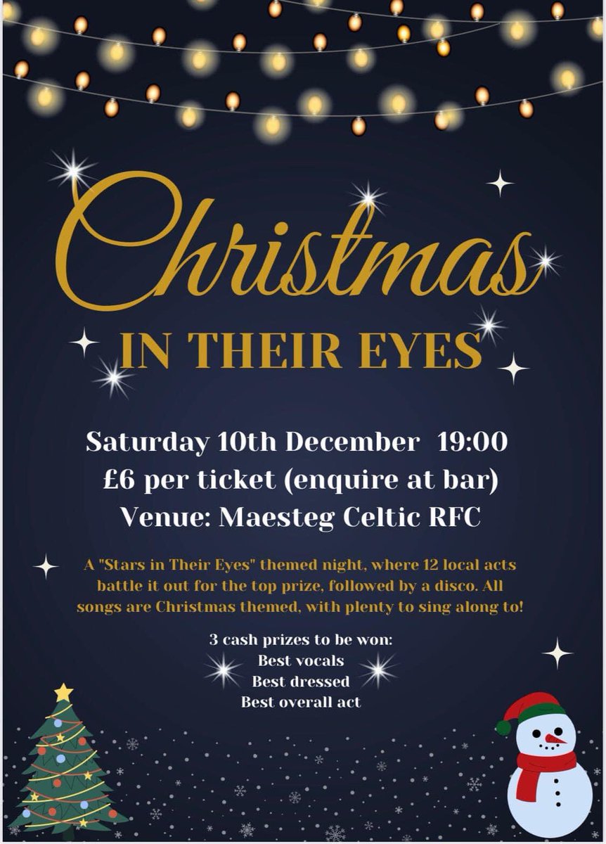 MAESTEGCELTIC's tweet photo. Gonna be a sell out! 

Get your tickets off Luke, Guff or Reevesy

The Acts are going to be special!!! https://t.co/nsoLlpPgLr