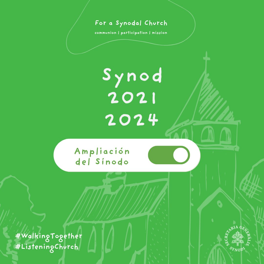 Synod_va's tweet photo. Sobre la ampliación del sínodo hasta 2024: "Es, sin duda, una decisión audaz en la que acentúa la necesidad de priorizar el proceso, más que el acontecimiento del #Sínodo, con un llamado amplio a un discernimiento amplio".-Mons. Cabrejos, presidente Celam. https://t.co/BETq0XI1jt https://t.co/r1WJe8mIRZ