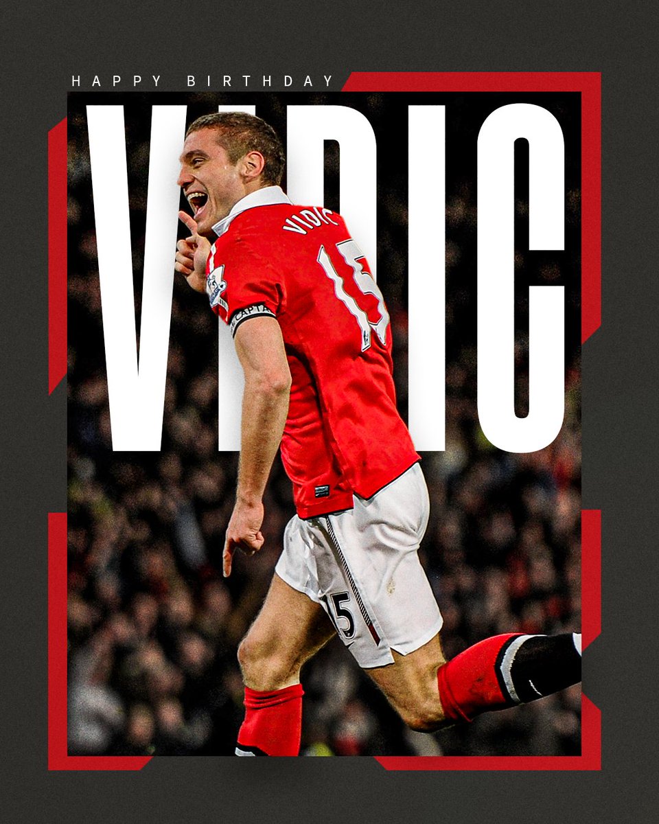ManUtd's tweet photo. 3️⃣0️⃣0️⃣ appearances
2️⃣1️⃣ goals
🔟 major honours

And countless memories in red — have a fantastic day, Vida! ❤️💪

#MUFC https://t.co/Iaa5WWfJZi