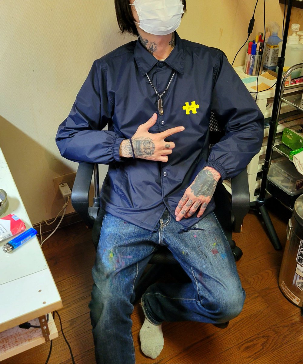 YuDsbtattoo's tweet photo. #ruote #coachjacket 友達のBrandの新作🧩👍🎊#アメカジ #ストリート #goros #tattoo #タトゥー #japan #saitama #kamisato #埼玉県 #群馬県 #上里町 #本庄市 #深谷市 #熊谷市 #tattoostudio https://t.co/cSU4SC8Osc