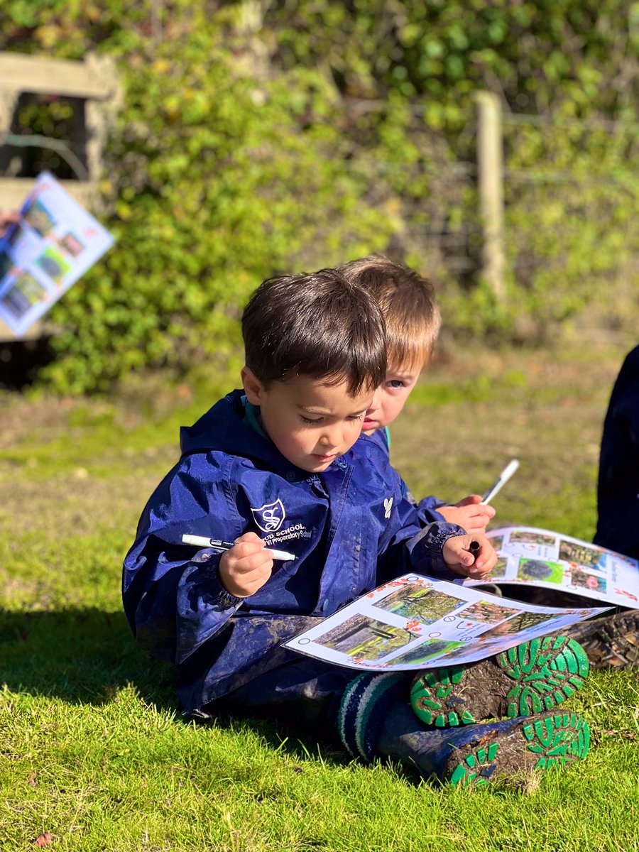 KESPreparatory's tweet photo. #StroudReception visited Emer Bog this week for their Forest School lesson. They had a wonderful time exploring nature in the Autumn sunshine. They had lots of different things to spot, they climbed trees and built dens. They finished with hot chocolate and a story. #StroudSchool https://t.co/Fc84Ocg5R6