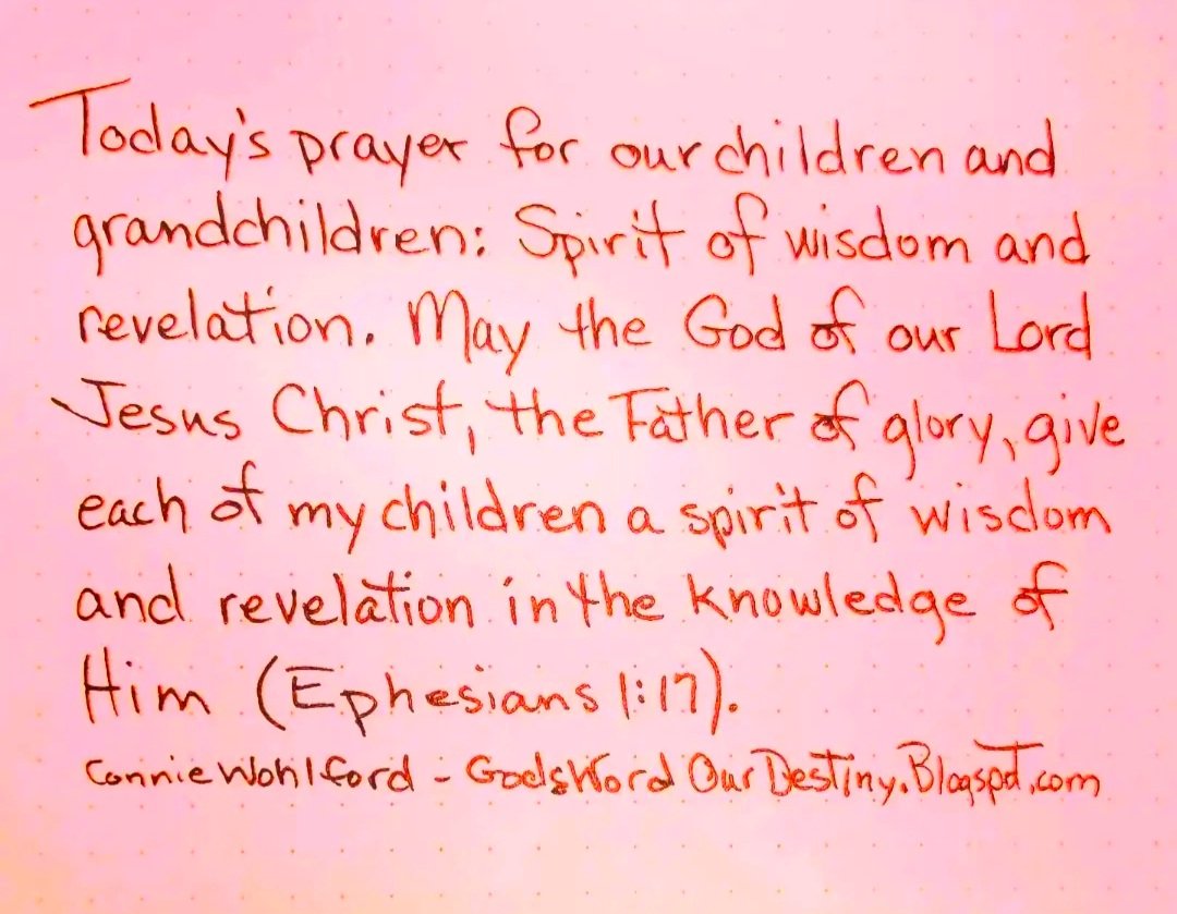 wohlford_connie's tweet photo. Today...

#wisdom #wisdomandrevelation #spirit #revelation #knowledge #FatherOfGlory #prayforchildren #glory #GodsWordOurDestiny
https://t.co/w3ohyOK3yG https://t.co/AcqcufJ7TM