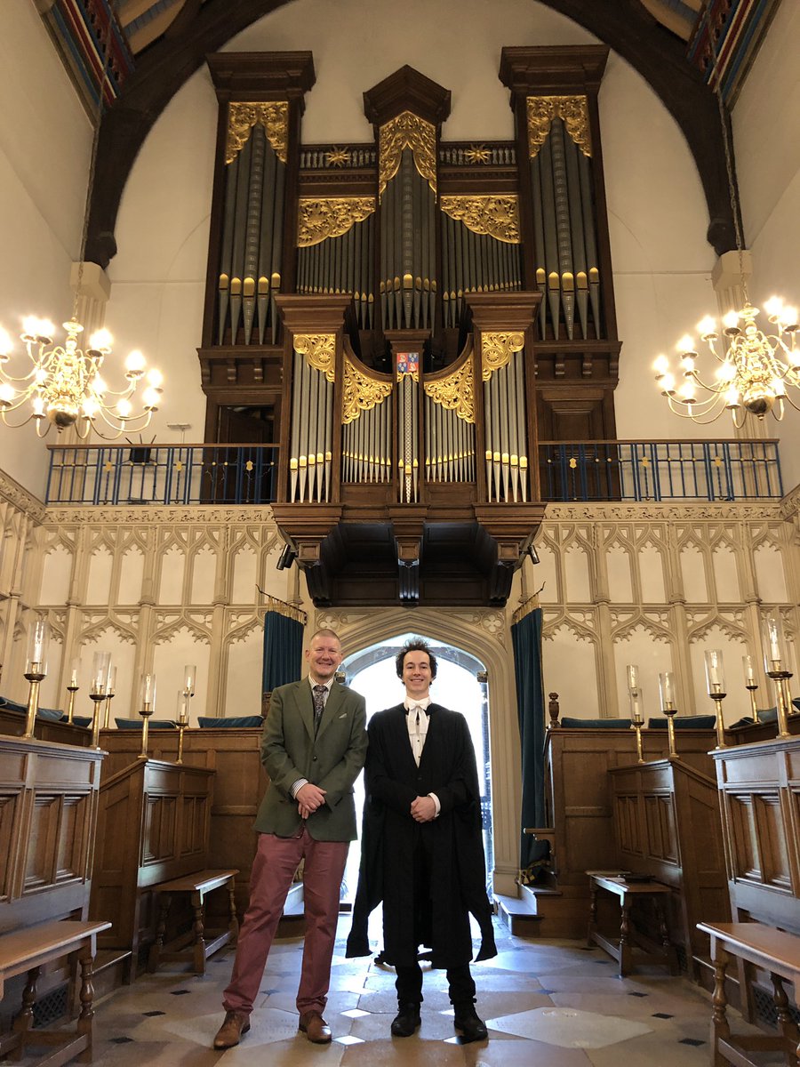 CorChrMusic's tweet photo. A very happy day for @CorpusCambridge Music as Paul Newton-Jackson receives his PhD in Music. Paul joined Corpus as a Girdler Scholar from New Zealand to read undergrad music and remained to progress up through the academic ranks. He was also organ scholar and sang in the Choir. https://t.co/81A7uDqDL6
