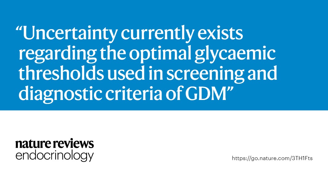 Diagnosis of gestational #diabetes mellitus: the debate continues, a News & Views article by Aoife M. Egan & Fidelma P. Dunne (£) go.nature.com/3TH1Fts