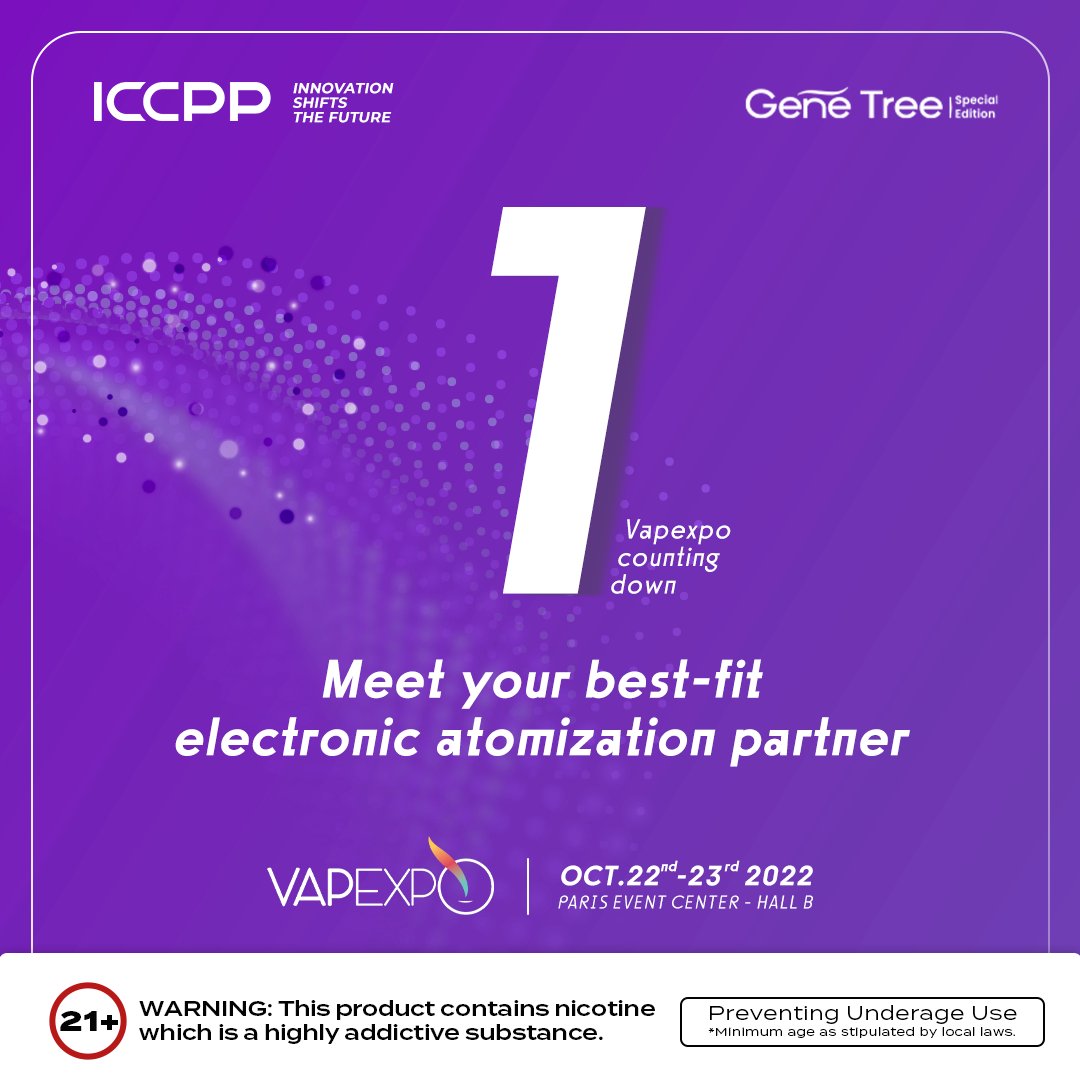 ICCPP_Global's tweet photo. Tomorrow is the day! One day counting down for Vapexpo, see you all soon ;)

#ICCPP #ICCPPODM #vapexpo #france #paris #vape https://t.co/DnnzkxU0TE
