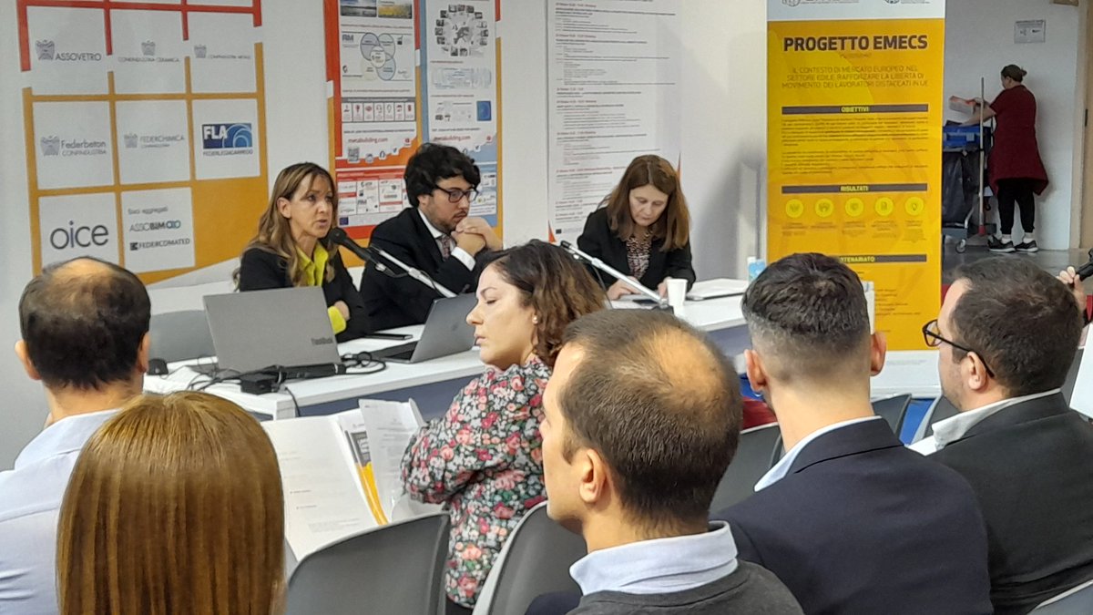 CnceIt's tweet photo. #ProgettoEMEcs intervento di Bianca Maria Baron Vice-Direttrice #CNCE sulla congruità del lavoro in edilizia. @biancambaron #saie #saie22 https://t.co/hJnd9jRDoa