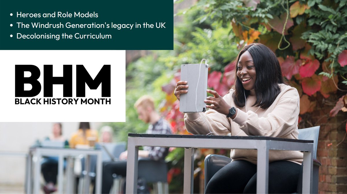 UniofExeter's tweet photo. Next week @DiscoverUniExe are hosting various live online sessions for #BlackHistoryMonth. These inspiring and thought provoking sessions for students, teachers and parents link to our range of Black History Month resources.

Book online here: https://t.co/tx2amSzajM https://t.co/9TVv2uaByp
