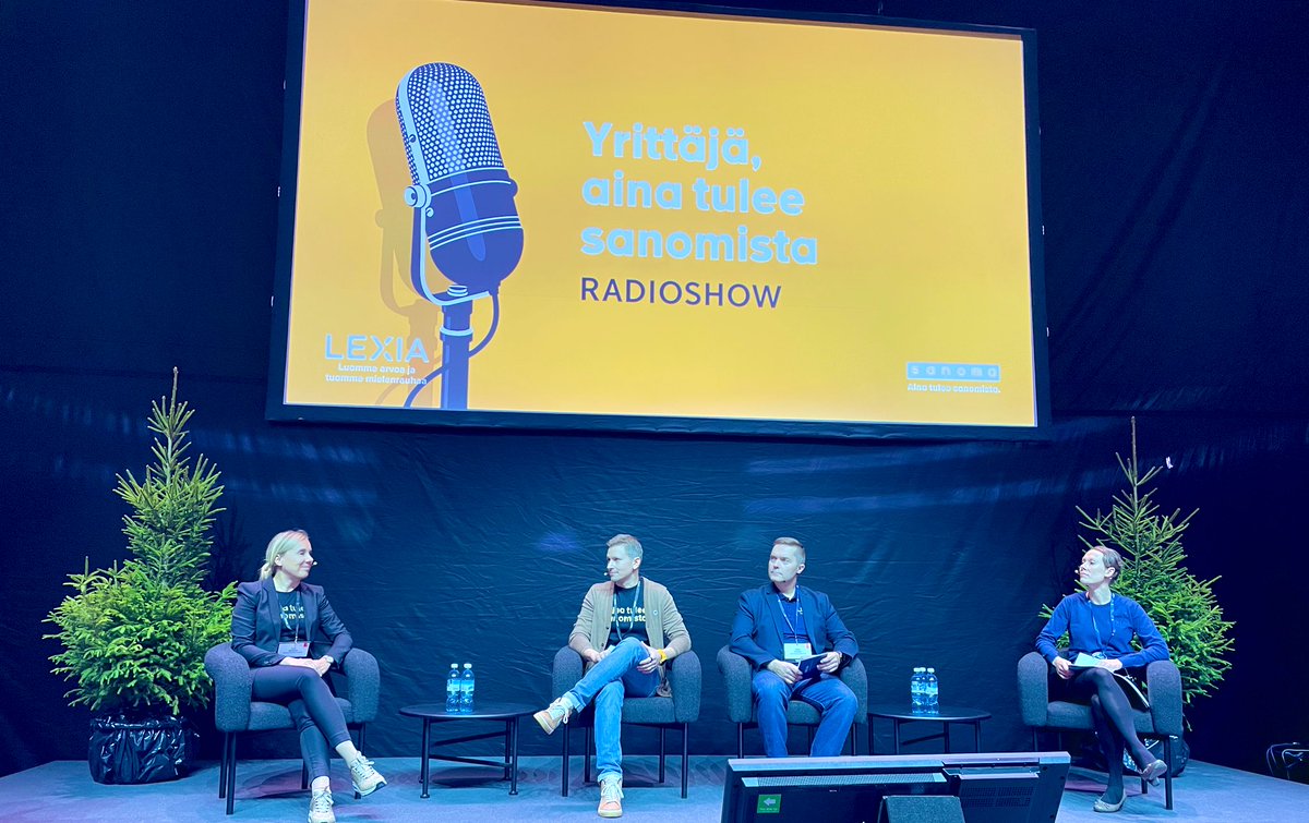 Lavalla nyt Yrittäjä, aina tulee sanomista -roadshow ja <a href="/teeabjork/">Teea Björklund</a>, <a href="/PietariK/">Pietari Korhonen</a>, <a href="/markomoilanen/">Marko Moilanen</a> ja Erika Leinonen <a href="/LexiaAttorneys/">Lexia Attorneys Ltd</a>. Luvassa asiaa markkinoinnista, myynnistä ja esim. tietosuojasta. #vyp2022