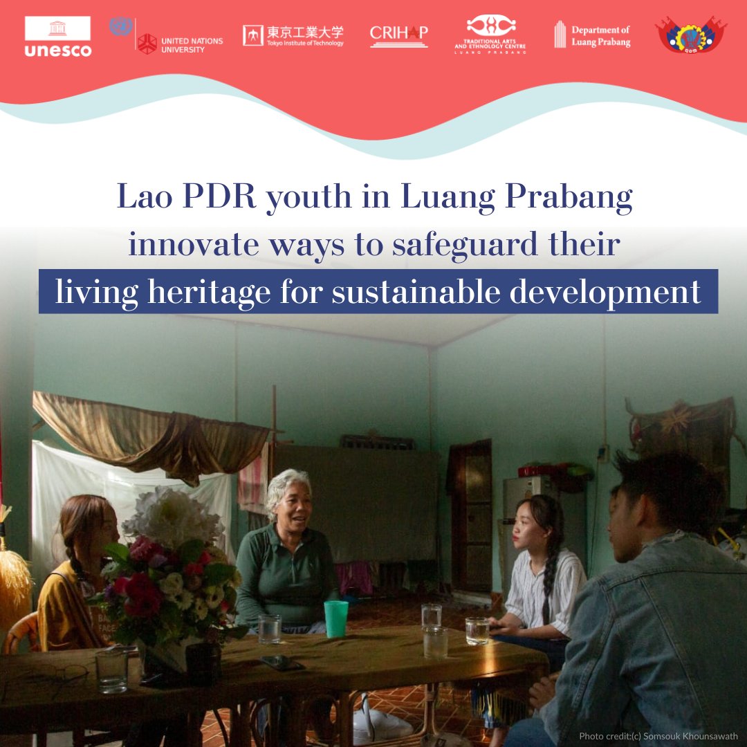 UNESCO Bangkok 🏛️ #Education #Sciences #Culture (@unescobangkok) on Twitter photo 🫖 pottery-making
🧺 basket-weaving
🗣️ recitation skills
🎶 playing musical instrument
🇱🇦 These #IntangibleHeritage elements, their challenges & how to addressed them were recently presented by the Luang Prabang Youth Ambassadors.
ℹ️ Read the recap: bit.ly/LPBYAscRC 🫖 pottery-making
🧺 basket-weaving
🗣️ recitation skills
🎶 playing musical instrument
🇱🇦 These #IntangibleHeritage elements, their challenges & how to addressed them were recently presented by the Luang Prabang Youth Ambassadors.
ℹ️ Read the recap: bit.ly/LPBYAscRC