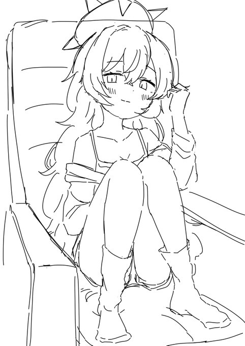 描いてるー 