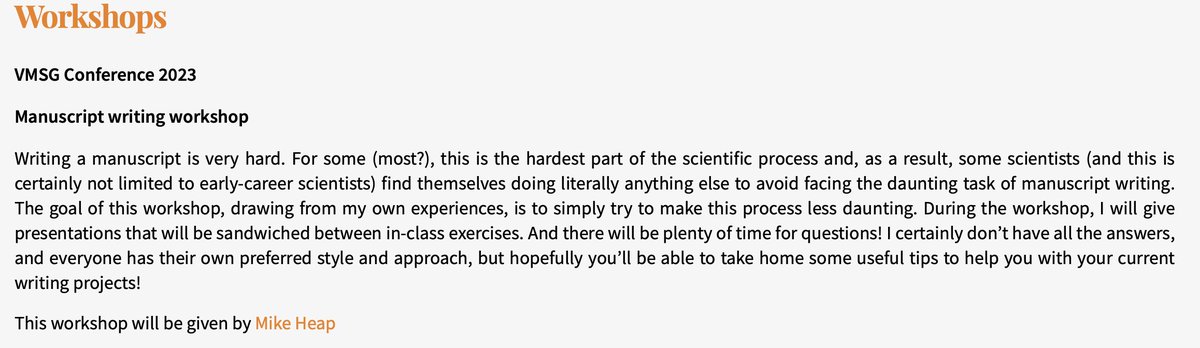 📢Manuscript writing workshop📢 I will be running a manuscript writing workshop for ERCs on the 4th of January at @vmsg_uk 2022. It will, hopefully, be both entertaining and informative! 🤔📝