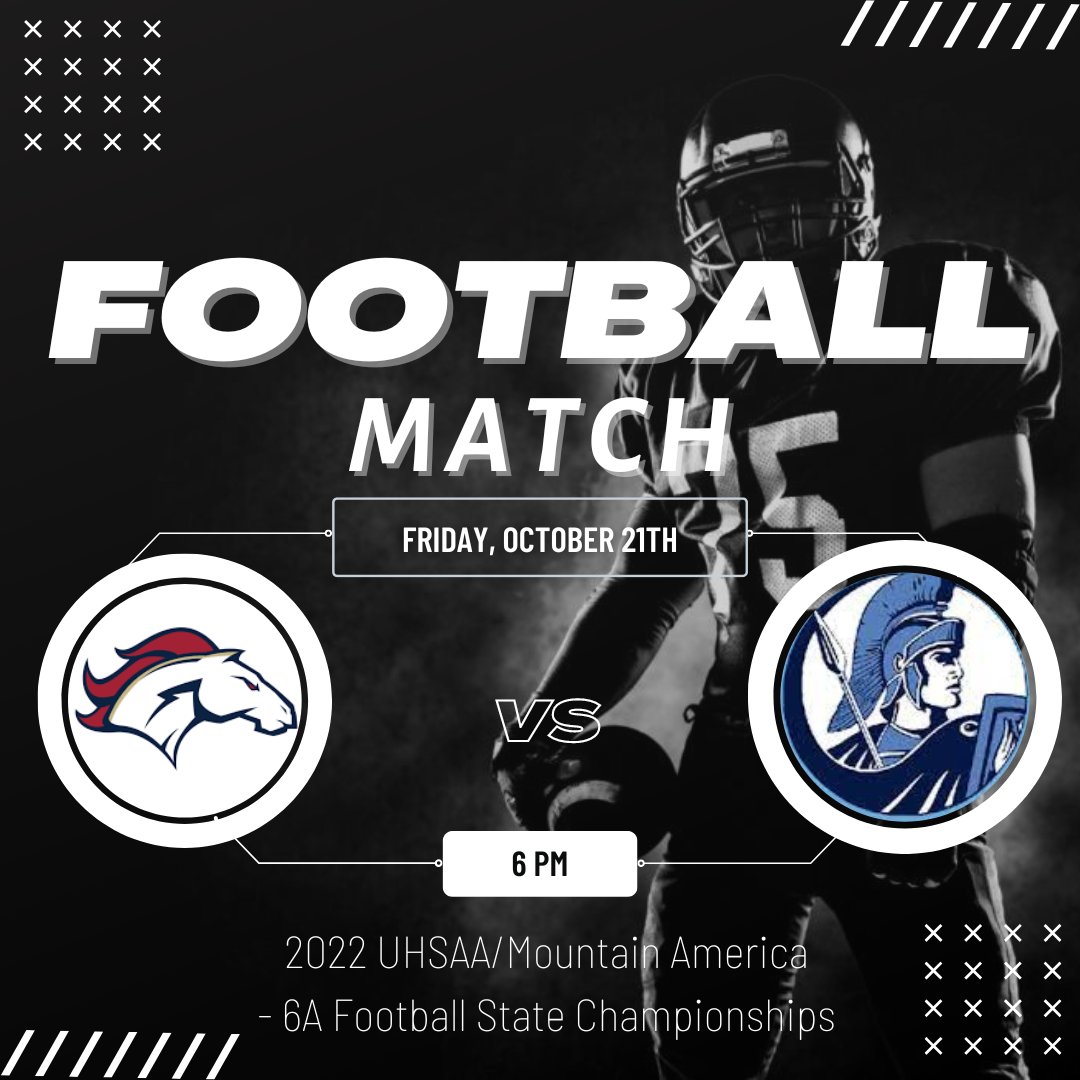 UHSAA ⚪️ Mountain America Football (@uhsaa_football) on Twitter photo 🏈 Varsity Football 🏈
<a href="/HHSMustangFB/">Herriman Football</a> vs. <a href="/LHS_football1/">Layton High Football</a>
OCT 21, 2022 | 6:00 PM
Get Access Code : bit.ly/3TErpXt
Let’s go!!!
<a href="/HerrimanHS/">Herriman High</a> 🏈 Varsity Football 🏈
<a href="/HHSMustangFB/">Herriman Football</a> vs. <a href="/LHS_football1/">Layton High Football</a>
OCT 21, 2022 | 6:00 PM
Get Access Code : bit.ly/3TErpXt
Let’s go!!!
<a href="/HerrimanHS/">Herriman High</a>