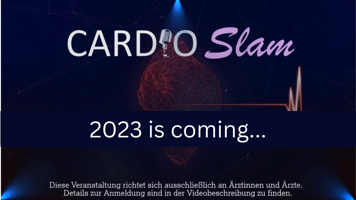 🚨SaveTheDates🚨
for
#CardioSlam 2023

🗓️2.2.23 Simulation/HowToBifurcation-Slam: 
with Erik Rafflenbeul
🗓️11.5.23 Support-Slam: 
with Dr. med. Fabian Gocht   
🗓️7.9.23 Rota-Slam: 
with Prof. Dr. Jan-Malte Sinning   
🗓️23.11.23 Precision-Slam: 
with Prof. Dr. David M. Leistner