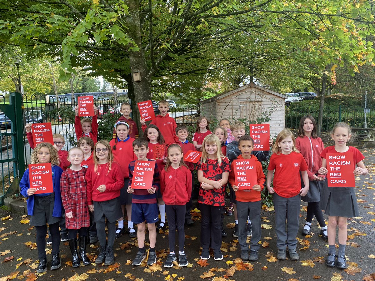 thedellschool's tweet photo. Year 4 are proud to support #WRD22 #showracismtheredcard @theredcardwales #ethicalinformedcitizens https://t.co/VMzfnajElM