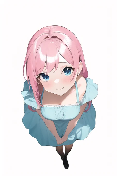 元絵はマウスで適当にカチカチして、属性入れて回すだけ。pink hair が好きすぎてほんまありがとうって感じ。これ控えめに言ってすごすぎん??!?! 