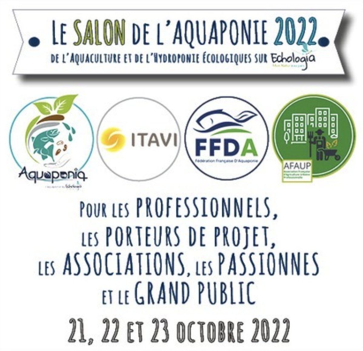 Du 21 au 23 Octobre, l'<a href="/AFAUP_Asso/">AFAUP</a> est à la 2ème édition du Salon de l'#Aquaponie ! 
Venez nous rencontrer !
<a href="/Aquaponia1/">Aquaponia, l'aquaponie by Echologia</a> #agroécologie #fermeurbaine #aquaponie #developpementdurable #aquaponics #pisciculture #bioponie #developpementdurable #ecologie #salon #salonaquaponie
