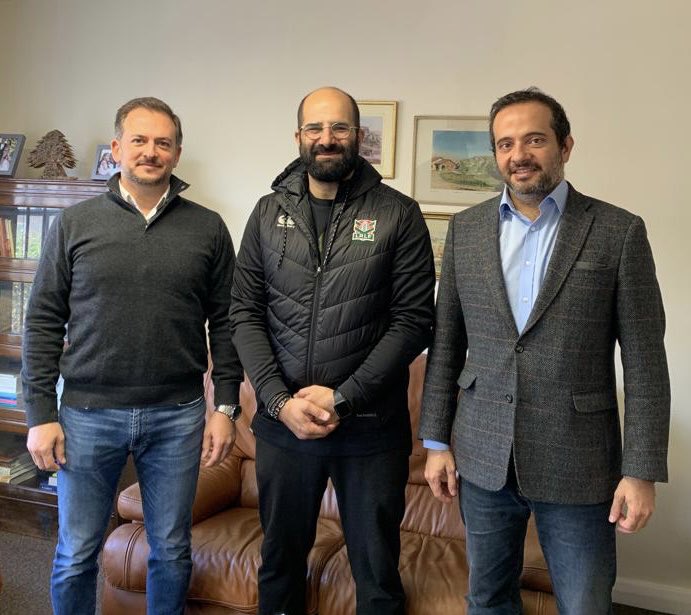 Mtfrancis's tweet photo. Delighted to meet in #London ⁦@imnayef⁩ CEO of ⁦@LebanonRL.⁩ #Lebanon will be playing against #Ireland at ⁦@RLWC2021⁩ this weekend, then against #Jamaica 30 October, both games will be held in ⁦@lsvstadium⁩ just outside #Manchester #RiseUpCedars #RLWC2021 https://t.co/O8XAc4hduY