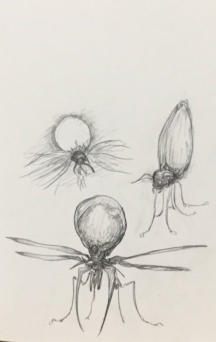 古い過去絵/虫っぽいひとたち 