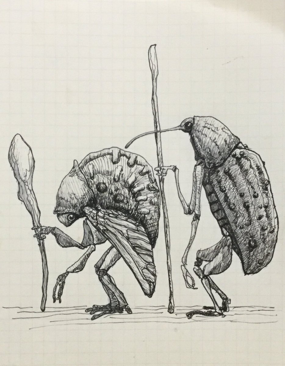 古い過去絵/虫っぽいひとたち 