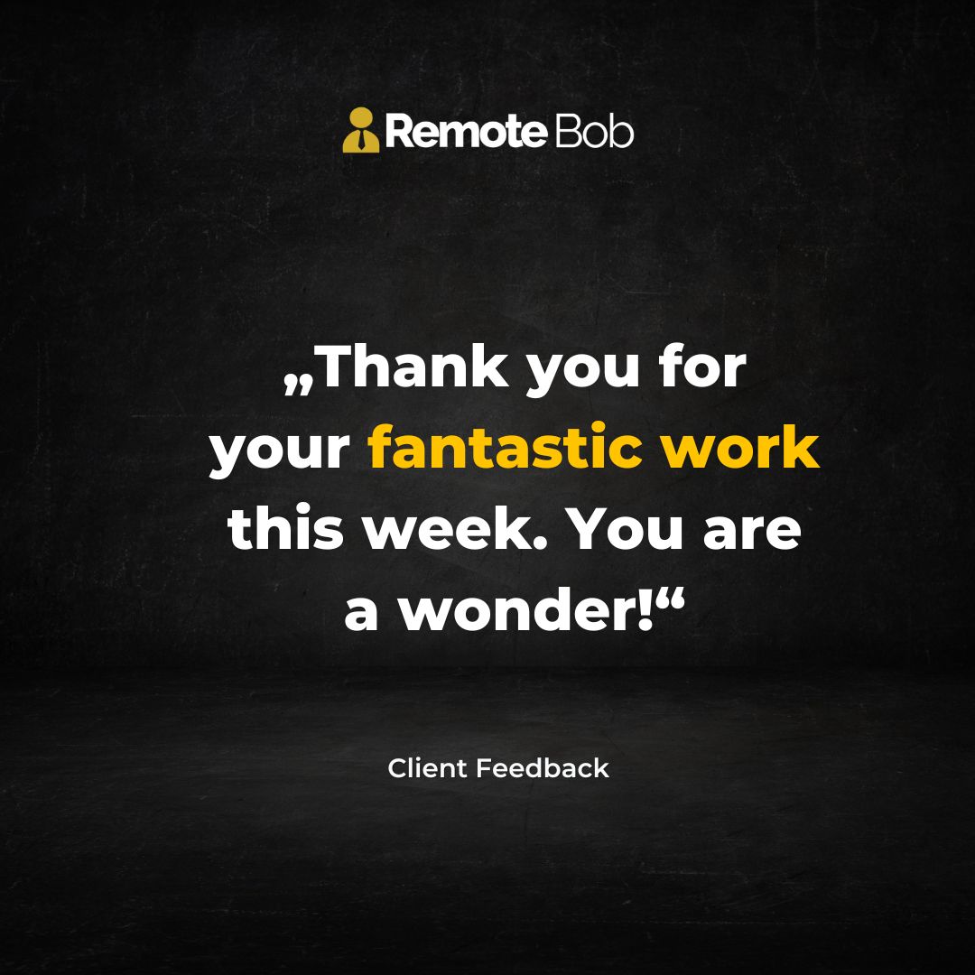 RemoteBob1's tweet photo. Art Engagement Consultant Rachel Gnagniko from Amiokaa, recently hired Remote Bob VA Sarah from Remote Bob. This is the first feedback we received. 
It is WONDERful to work with you Rachel 🥰 https://t.co/fvcIVbzYwK