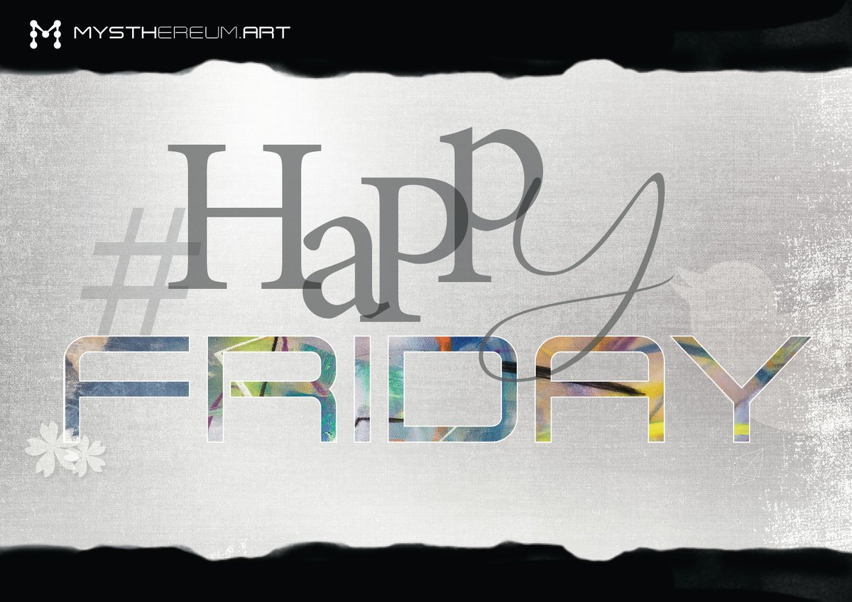 Mysthereum1's tweet photo. happy friday 🎊 
we wish you all an amazing weekend 
filled with creativity, laughter and joy
or stillness and contemplation.
It’s totally up to you
as long as YOU are happy 💕 https://t.co/1NK4WTyh9w