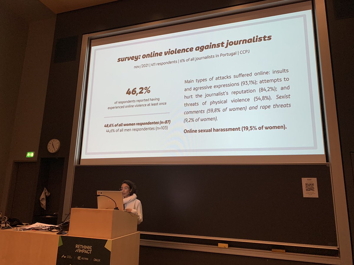 Dr Susana Sampaio-Dias (@ssampaiodias) on Twitter photo Bibiana Garcez taking the stage and presenting our research on Portuguese women journalists and online harassment <a href="/MariaJooSilvei2/">Maria João Silveirinha</a> #ECREA2022 Bibiana Garcez taking the stage and presenting our research on Portuguese women journalists and online harassment <a href="/MariaJooSilvei2/">Maria João Silveirinha</a> #ECREA2022