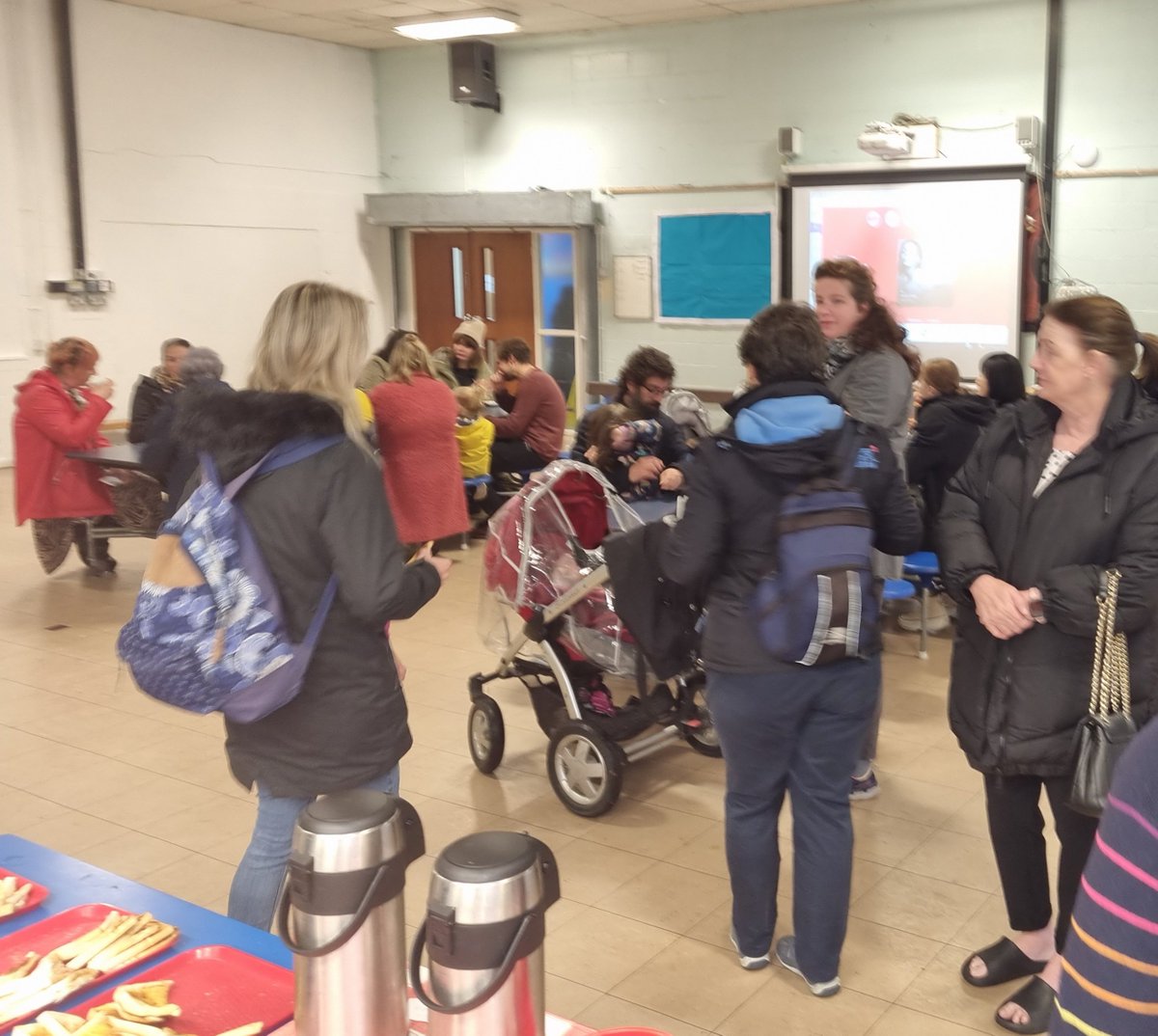 st_michaels_ham's tweet photo. A lovely 'Feel Good Friday' morning with our wonderful grown ups! The hot drinks and toast went down well!🤗 #schoolcommunity #SMITHrocks https://t.co/p7iSyVA47Y