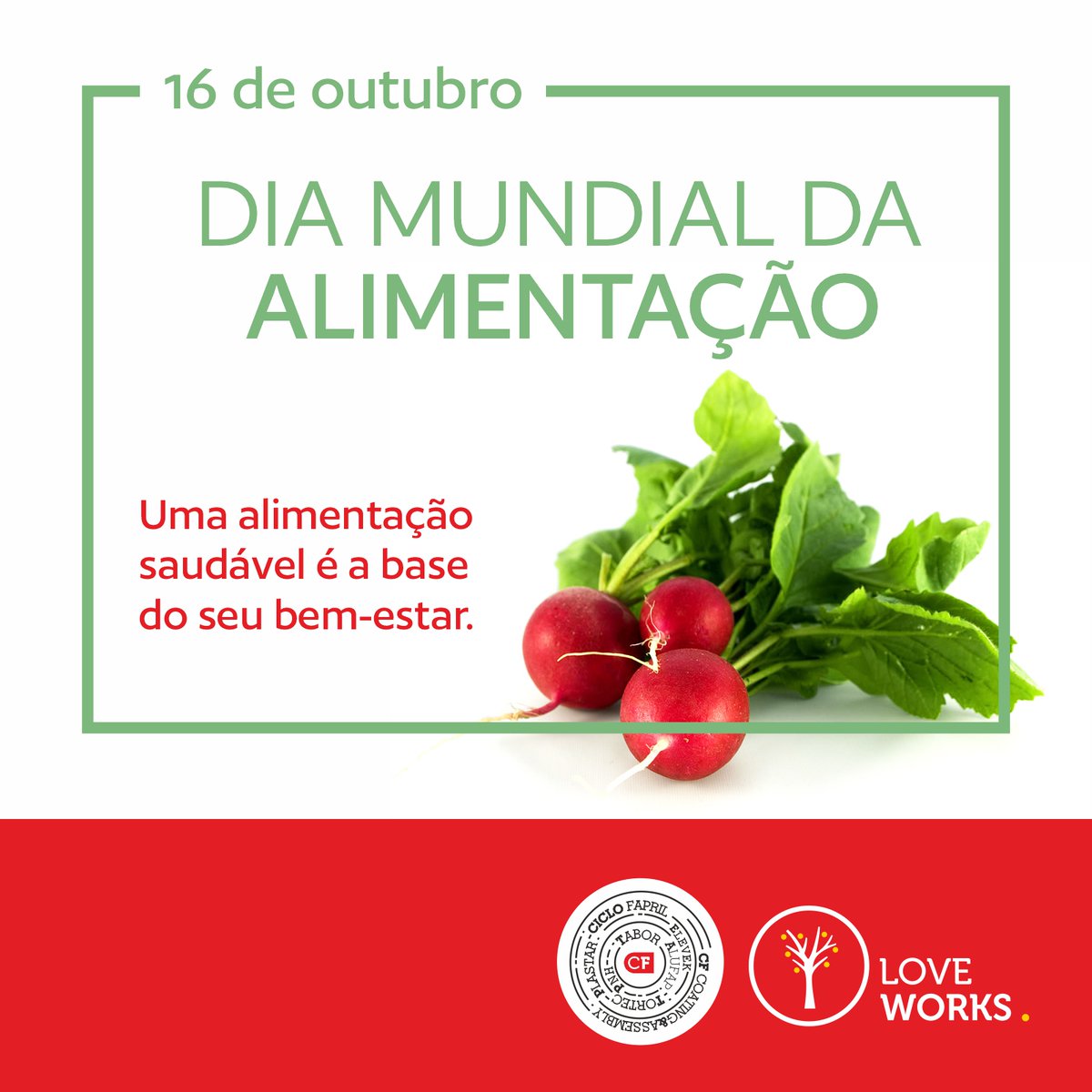 CicloFapril's tweet photo. 16.10.2022
Dia Mundial da Alimentação 🍒

Uma alimentação saudável é a base do seu bem-estar.
Melhore a sua saúde com uma alimentação equilibrada!

#cfgroup #metalworks #loveworks https://t.co/CjKD8z2YQP