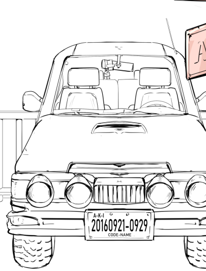 創作の車描くの楽しい 