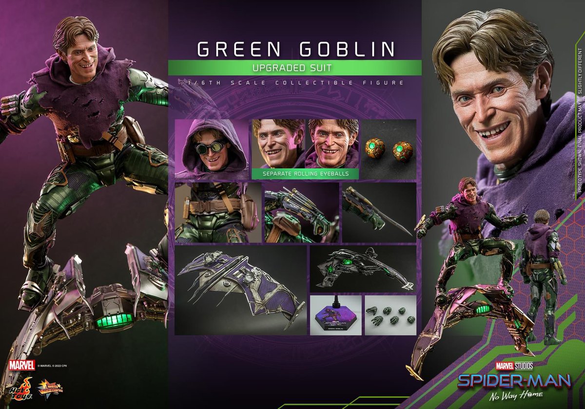 QuidVacuo's tweet photo. ¡Revelada oficialmente la Hot Toys de Green Goblin en 'SPIDER-MAN NO WAY HOME'! https://t.co/CI35hzU9FN