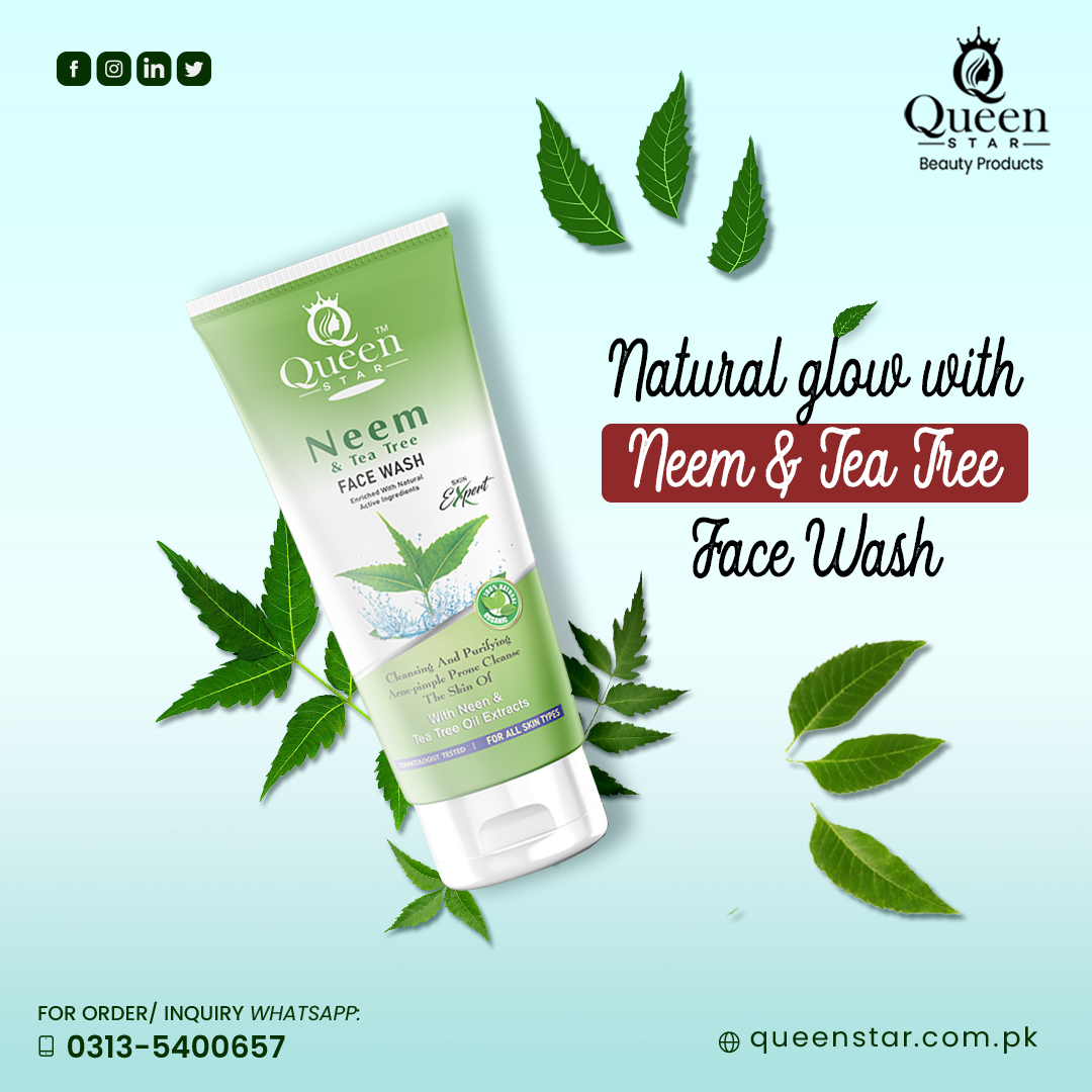 queenstarpk's tweet photo. Safe, gentle, and sooth skin..... Neem Extract Helps to cleanse and purify, improve resilience and keep your skin clean and healthy-looking. 

Get the glow of your life with Queen stars.

For Order/ Inquiry: 051-4471500
For WhatsApp: 0313-5400657
Info@queenstar.com.pk https://t.co/cCVgczPtbg