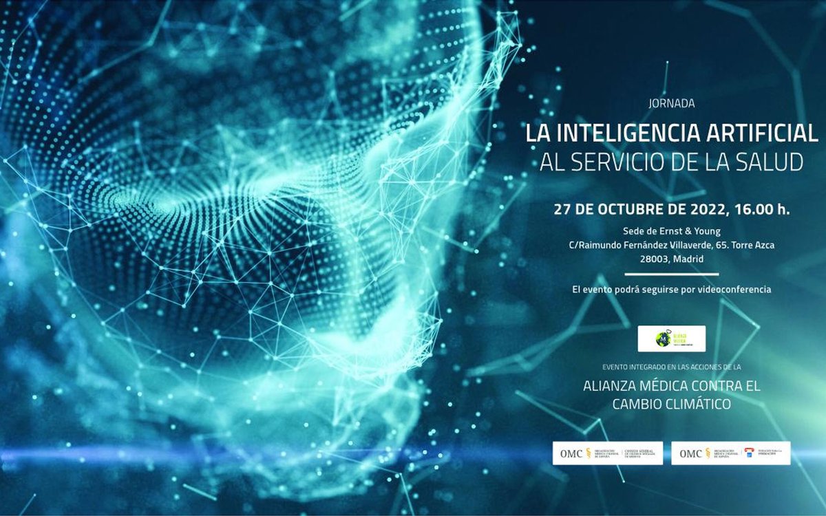 Jornada La inteligencia artificial al servicio de la salud de la <a href="/FFOMC/">Fund. Formación OMC</a> salud-digital.es/2022/10/21/jor… #InteligenciaArtificial