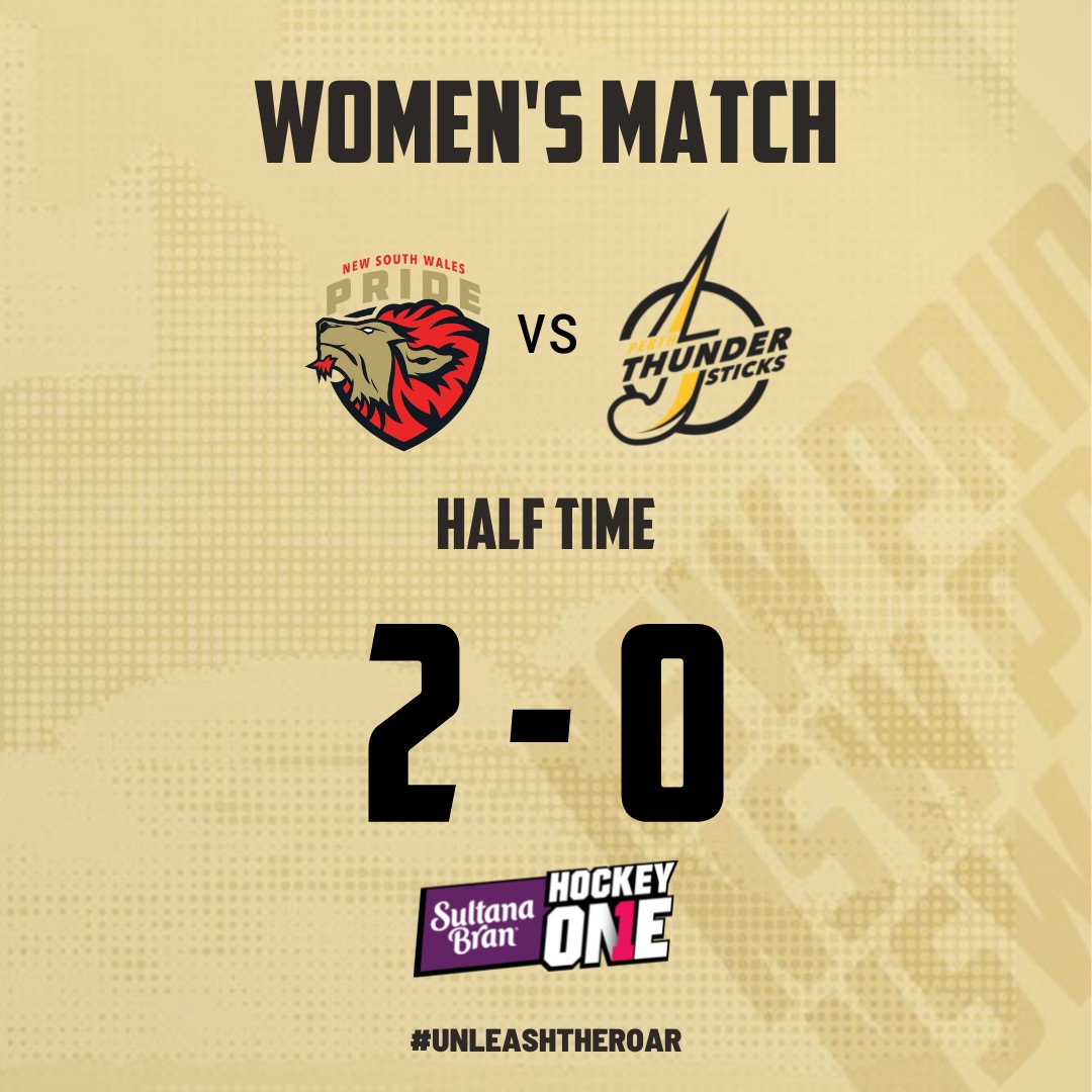 <a href="/NSWPrideH1/">NSW Pride</a> have the half time lead in the women's match against @perththundersticks with NSW Pride captain Maddi Smith getting the first goal of the match! 

#NSWvPTX #HockeyOne #unleashtheroar