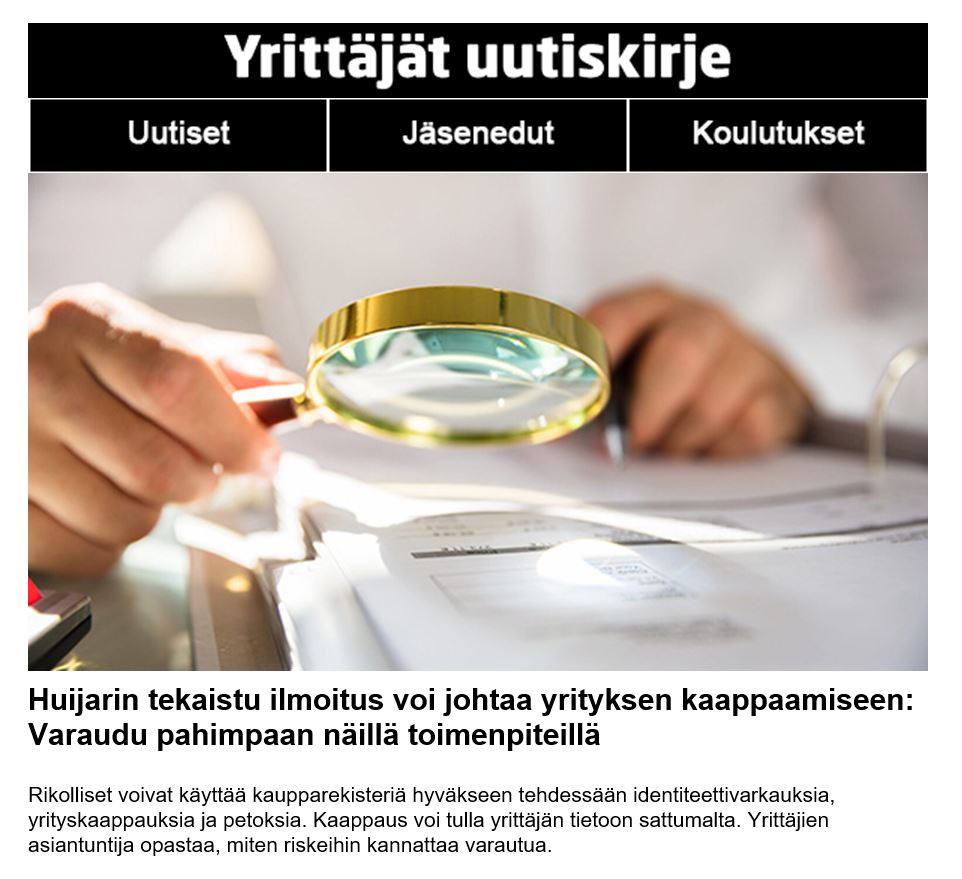 JaaGave1's tweet photo. Maanpuolustuksenkin kannalta olisi hyvä, jos PRH edellyttäisi vahvaa tunnistautumista rekisterimerkintöihin, varsinkin edunsaajailmoitusten kohdalla. https://t.co/sfyFQUsdue