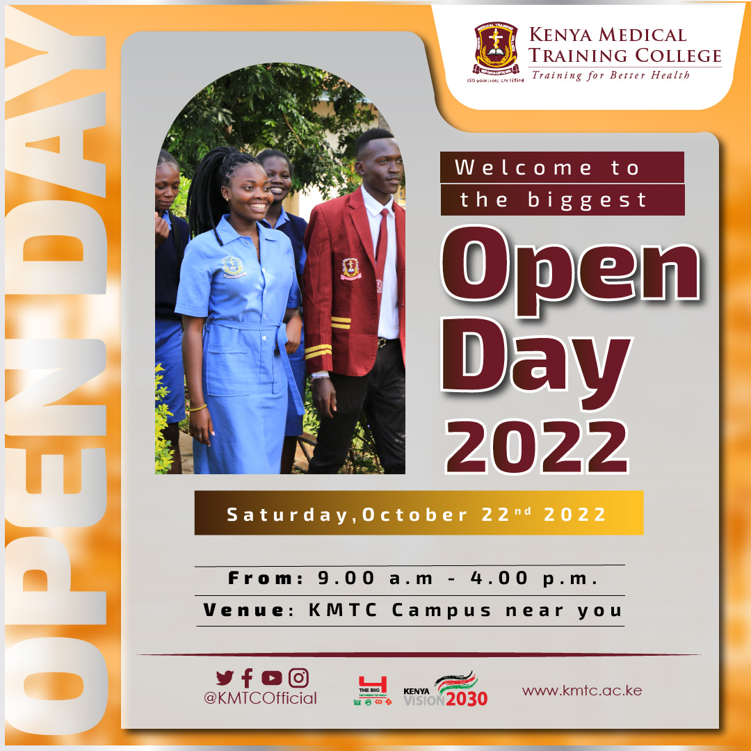 Welcome to the KMTC Open Day on Saturday, October 22nd 2022. #ForeverKMTC #GoingToKMTC #KMTCat95