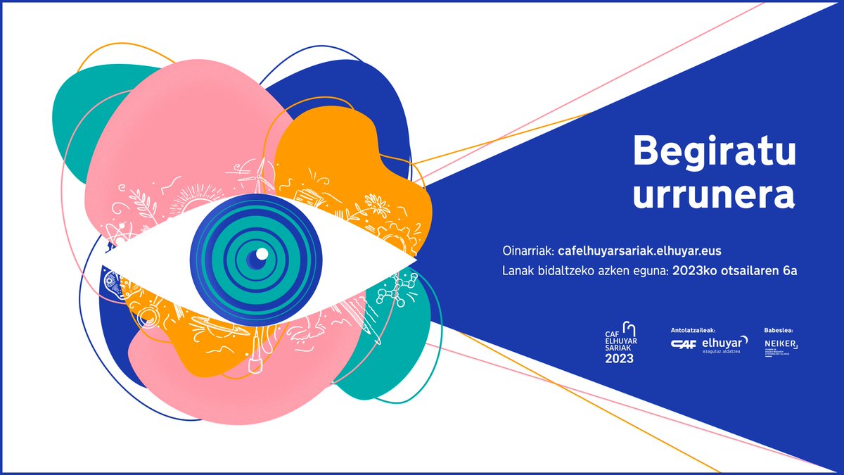 Martxan da #CAFElhuyarSariak-en edizio berria. “Begiratu urrunera” lelopean. Aukeztu zure lana! 3 kategoria: ➡Dibulgazio-artikulu originalak ➡Zientzia-kazetaritza ➡Sorkuntza-beka Eta @neiker_BRTA saria Entrega-epea: otsailak 6 Informazio gehiago 🔗 labur.eus/FzI5J
