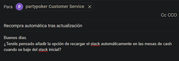 bAAllesteros's tweet photo. Soy un barco y les respondí a un correo comercial.
2o intento (esta vez al correo adecuado). @PartyPokerEs ahora sí, tienes un correo:
🙏🙏 https://t.co/vuO3dAo1TA