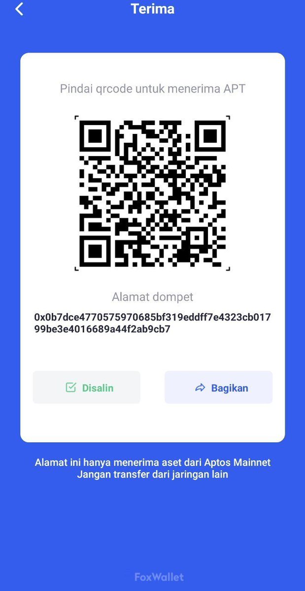 dika9255's tweet photo. @FoxWallet @AptosFoundation @AptosNews1 @aptos_news @AptosEcosystems @AptosNewsHQ 0x0b7dce4770575970685bf319eddff7e4323cb01799be3e4016689a44f2ab9cb7 https://t.co/BRkSAk7rKf