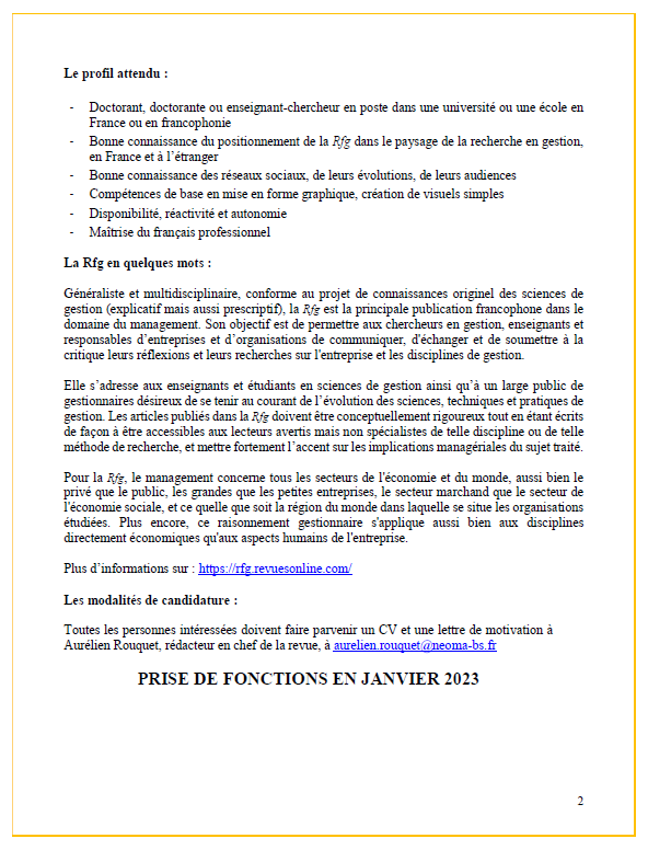 Revue française de gestion tweet media