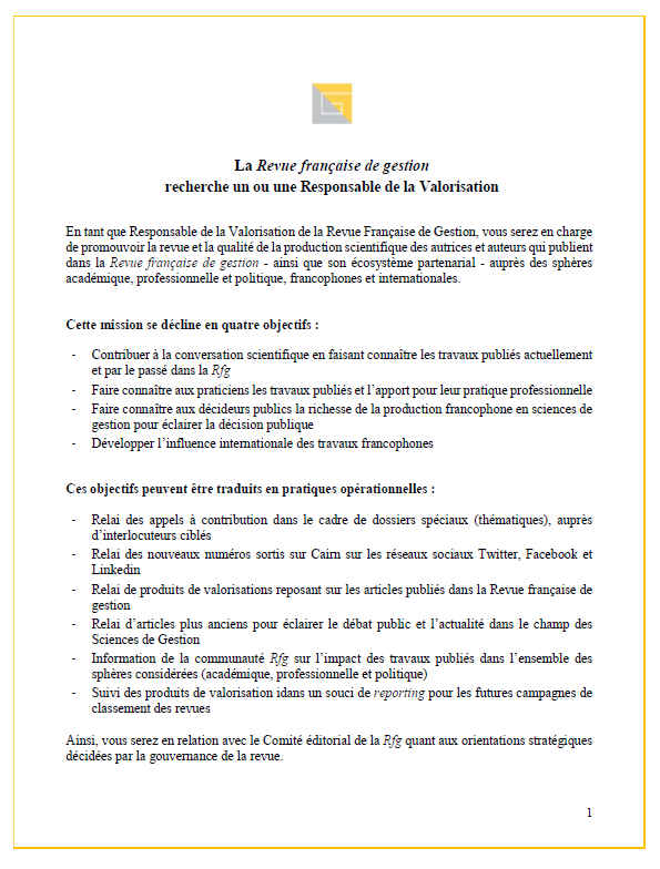 Revue française de gestion tweet media