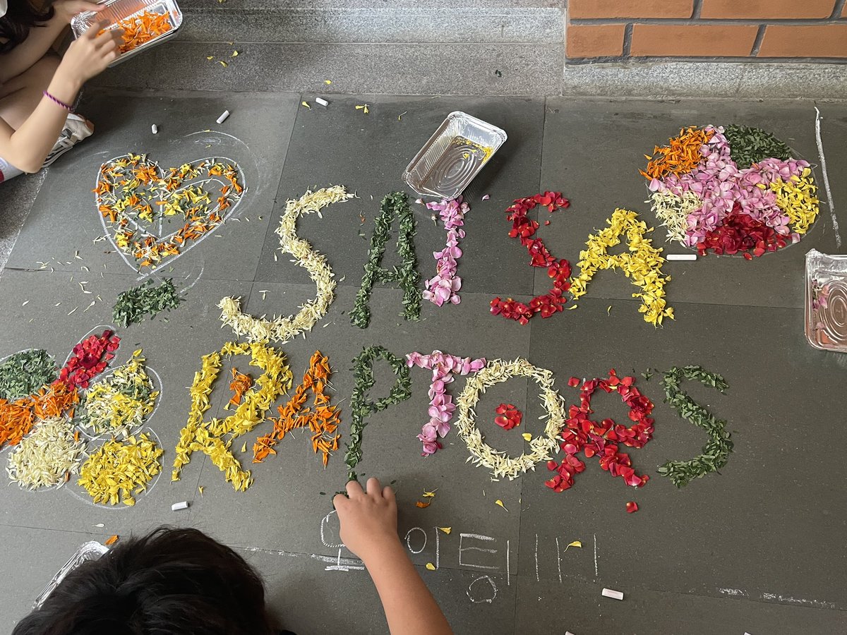 AISCMiddle's tweet photo. #AISCMiddleSchool students worked with their peers in Advisory to design rangolis/kolams to celebrate India month. #AISCRespect https://t.co/6If9IqMPkW