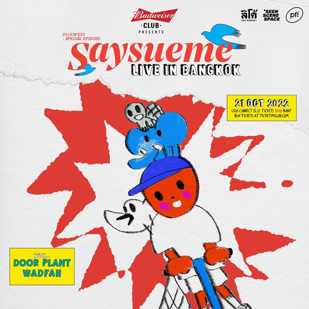 damnably's tweet photo. Bangkok!
@SaySueMe play LIVE IN BANGKOK (POW! FEST Special Episode) at
@LidoConnect with @wadfahw &
@Doorplant__ thanks to @SeenSceneSpace
https://t.co/34R3jVtF5M
#seenscenespace #powfest #saysueme #doorplant #wadfah #LidoConnect #BudweiserClub https://t.co/pfHmAgjPHw