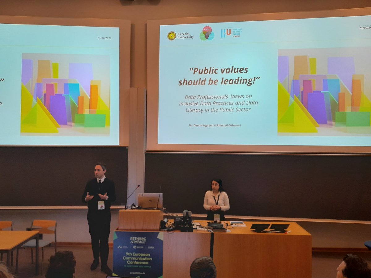 Our <a href="/DennisNguyenPhD/">Dennis Nguyen</a> &amp; Rhied Al-Othmani investigated how data professionals think about public values &amp; value-sensitive design, mapping their technological imaginaries in the process. #ecrea2022