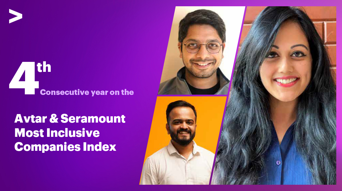 Accenture in India is honored to be recognized as a Champion among the 'Most Inclusive Companies'. Thank you, <a href="/avtarinc/">Avtar</a> and <a href="/Seramount/">Seramount</a> and most importantly, to our people who make Accenture great! #GettingToEqual #MICI2022