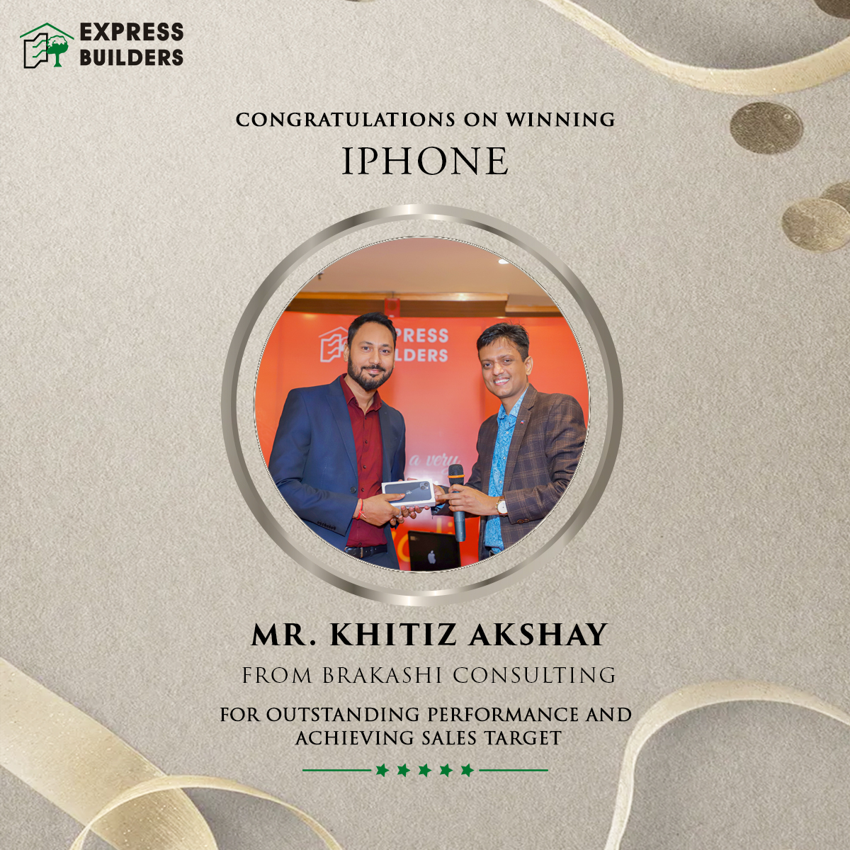 ExpressBuildrs's tweet photo. This is just one small recognition of many successes to come from your passion, dedication, and enthusiasm. Congratulation for outstanding performance and achieving sales target.
#Congratulations #Success #Celebration #Achievements #ExpressBuilders https://t.co/kc5FIUyaW4