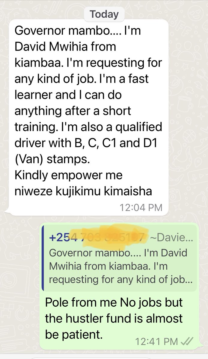 Fellow Kenyans; I urge you to be patient with the deliverables of the Kenya kwanza government promises especially issue hustler business fund, “Rome was not built in a day”