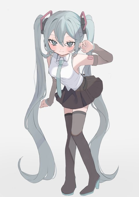 全身難しい#初音ミク #イラスト 